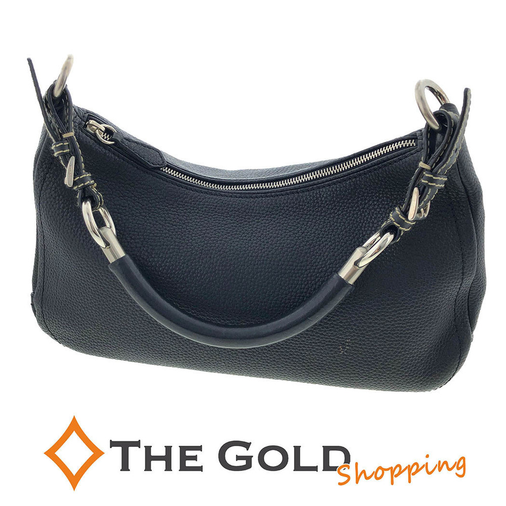 Prada Vitello Daino Leather Hobo Shoulder Bag Black